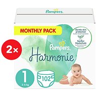 PAMPERS Harmony size 1 (204 pcs) - Disposable Nappies