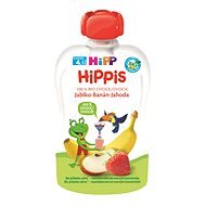HiPP BIO 100% ovocie Jablko-Banán-Jahoda od uk. 4. mesiaca, 6× 100 g - Príkrm