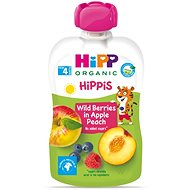 HiPP BIO 100% Fruit Apple-Peach-Forest Fruit from 4 months, 6 × 100g - Baby Food