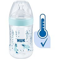 NUK Nature Sense Cumisüveg hőmérsékletjelzővel 260 ml türkiz - Cumisüveg