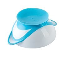BabyOno Baby Bowl with Suction Cup and Spoon, Blue - Children's Bowl
