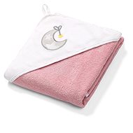 BabyOno Terry Towel with Hood 76 × 76cm, Pink - Children's Bath Towel