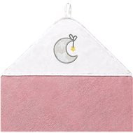 BabyOno Terry Towel with Hood 100 × 100cm, Pink - Children's Bath Towel