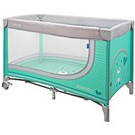 Baby Mix Travel Cot Teddy Bear, Mint - Travel Bed