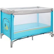 Baby Mix Travel Cot Sparrows, Light Blue - Travel Bed