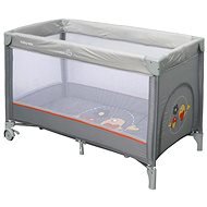 Baby Mix Travel Cot Sparrows, Grey - Travel Bed