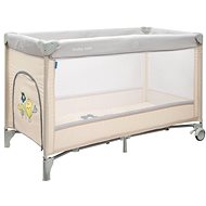 Baby Mix Travel Cot Sparrows, Beige - Travel Bed