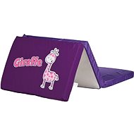 Caretro Foldable Crib Mattress, Giraffe, Purple - Mattress