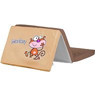 Caretro Foldable Crib Mattress, Monkey, Brown - Mattress