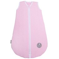 Natulino extra thin summer sleeping bag, Pink White Waves / White, 1-layer - Children's Sleeping Bag
