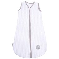 Natulino extra thin summer sleeping bag, White Grey Waves/ Grey , 1-layer - Children's Sleeping Bag