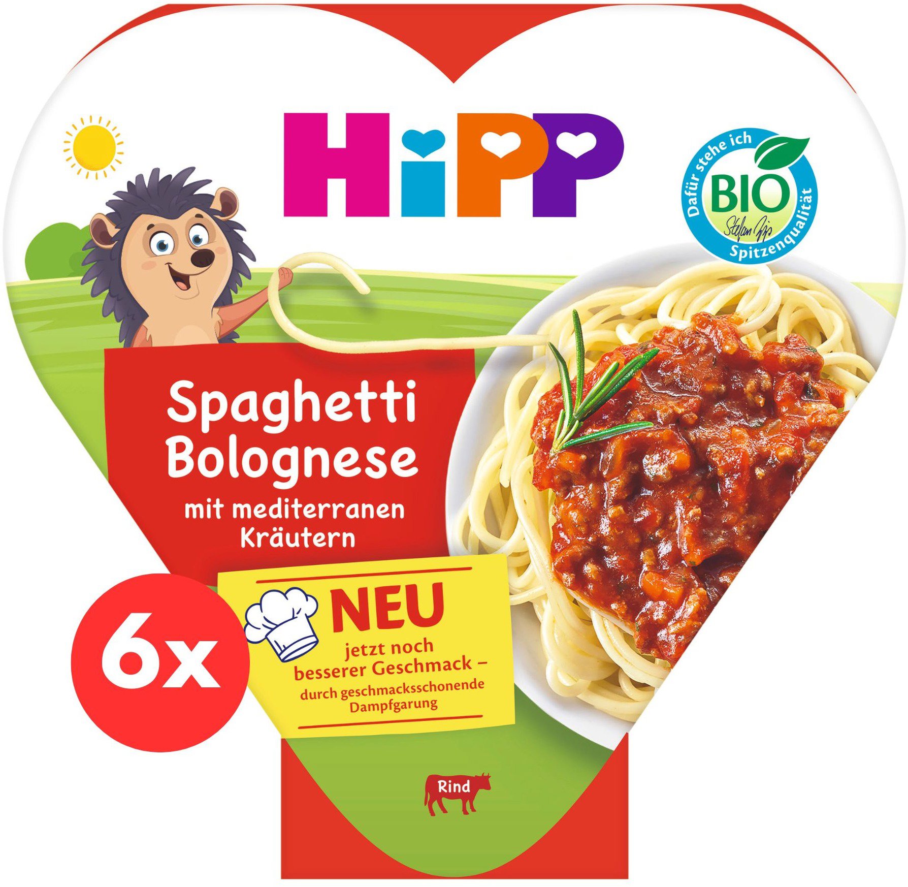 HiPP Organic spaghetti bolognese 6×250 g - Baby Food