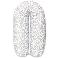 SCAMP nursing pillow 150×30 cm, Grey Butterflies - Nursing Pillow