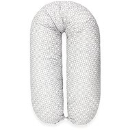 SCAMP nursing pillow 150×30 cm, Grey Hearts - Nursing Pillow
