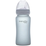 EverydayBaby Glass Bottle Straw 240ml Quiet Grey - Children's Water Bottle