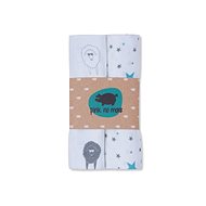 PINKnoMore Muslin diaper printed with Sheeps & Stars 2 pcs - Baby Nappies