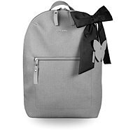 BEZTROSKA Miko backpack with bow Light grey - Nappy Changing Bag