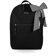 BEZTROSKA Miko backpack with bow Deep black - Nappy Changing Bag