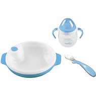 NUVITA Thermal spoon set with silicone spoon and cup, Pastel blue - Children's Dining Set