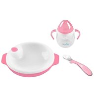 NUVITA Thermal spoon set with silicone spoon and cup, Pastel pink - Children's Dining Set