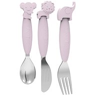 Bo Jungle Cutlery Silicone and Stainless Steel Pink - Children's Cutlery