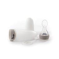 Bo Jungle spoon with dispenser and cover Grey - Children's Cutlery