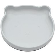 Bo Jungle Silicone Plate with Suction Cup Bear Grey - Children's Plate