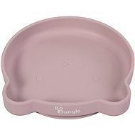 Bo Jungle Szilikon tányér tapadókoronggal Bear Pastel Pink - Tányér