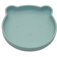 Bo Jungle Silicone Plate with Suction Cup Bear Pastel Blue - Children's Plate