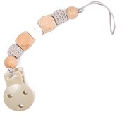 Bo Jungle B-Pacifier Wood Grey - Dummy Clip