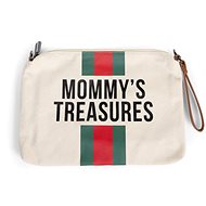 CHILDHOME Mommy's Treasures Off White Stripes Green/Red - Make-up Bag