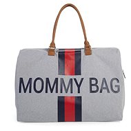 CHILDHOME Mommy Bag Grey Stripes Red/Blue - Changing Bag