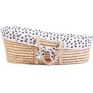 CHILDHOME Basket Natural + mattress + cover Jersey Leopard - Cot