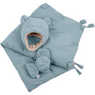 7AM Enfant AIRY BLUE ( 0-6 m ) - hat, gloves, blanket - Clothes Set