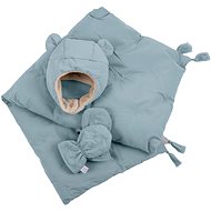 7AM Enfant AIRY BLUE ( 6-12 m ) - hat, gloves, blanket - Set