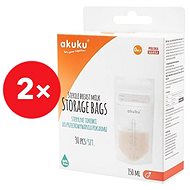 AKUKU disposable sterile food storage bags 150 ml, 60 pcs - Breastmilk Storage Bags