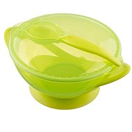 AKUKU bowl with suction cup and spoon, green - Children's Dining Set