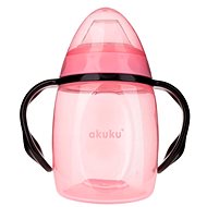 AKUKU inclined cup with silicone mouthpiece pink, 280 ml - Children's Water Bottle