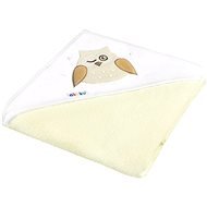 AKUKU baby towel 80 × 80 beige with owl - Children's Bath Towel