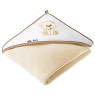 AKUKU baby towel 100 × 100 beige with teddy bear - Children's Bath Towel