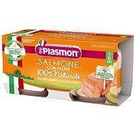 PLASMON bezlepkový zeleninový s lososom a zemiakmi 2× 80 g, 6 mes.+ - Príkrm