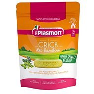 PLASMON sušienky zeleninové Crick špenát, hrášok a bazalka 100 g, 12 mes.+ - Sušienky pre deti