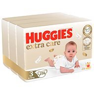 HUGGIES Extra Care veľkosť 3 (216 ks) - Jednorazové plienky