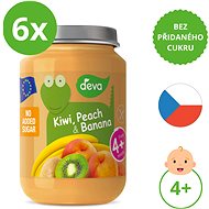 DEVA kiwi, peach, banana 6×200 g - Baby Food
