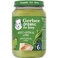 GERBER ORGANIC baby food broccoli with peas and curly meat 190 g - Baby Food