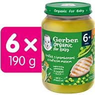GERBER ORGANIC baby peas with potatoes and chicken 6× 190 g - Baby Food