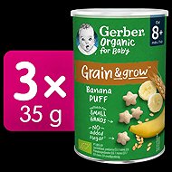 GERBER Organic křupky banánové 3× 25 g - Crisps for Kids