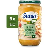SUNAR Organic vegetable, pasta, chicken 6× 235 g - Baby Food