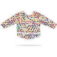 PETIT LULU Flower cubes - bib with sleeves M - Bib