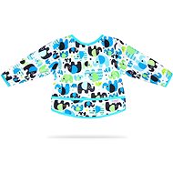 PETIT LULU Elephants (turquoise) - bib with sleeves L - Bib